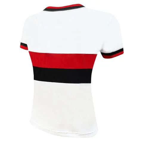 Camisa Flamengo Feminina Retrô 1976 Branca Liga Retrô